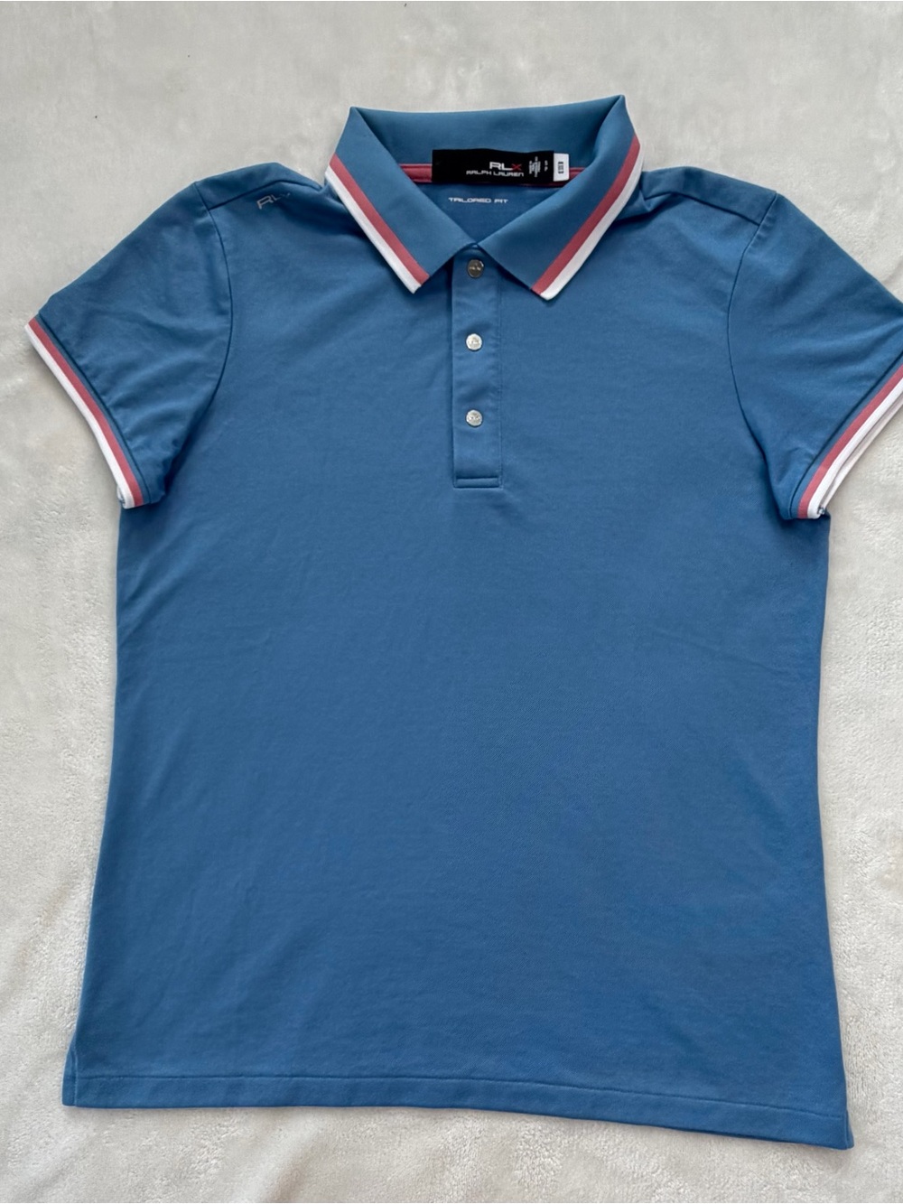 Ralph Lauren RLX Blue Polo Shirt Tailored Fit Womens Small Performance Golf - Picture 9 of 9